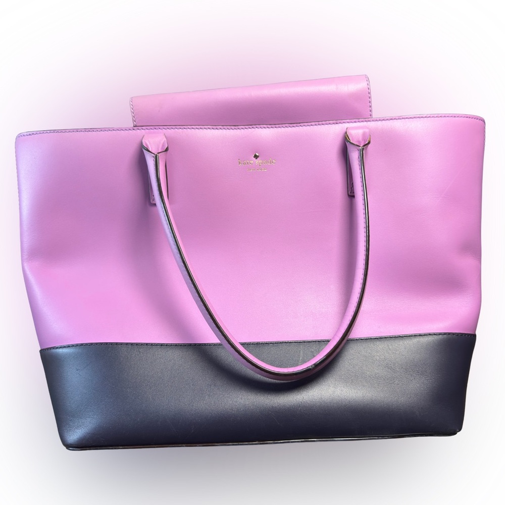 Kate Spade Pink and Black Women's Large Tote Bag (0252)